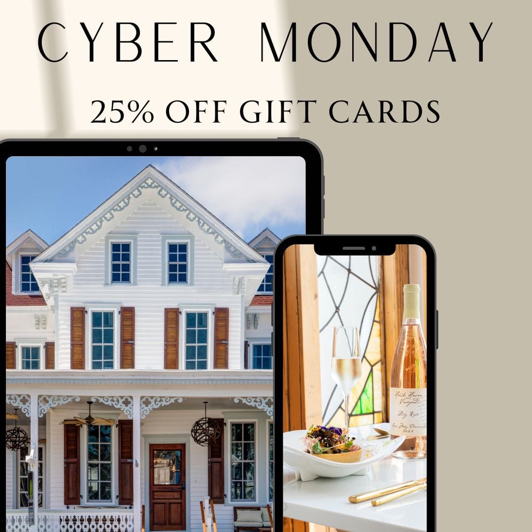 Cyber Monday Special: 25% Off Gift Cards!This Cyber Monday, share the beauty of Cape May. From a cozy stay at The Cape Collection Inns to an exceptional meal at Provence, our gift cards make the perfect holiday gift.www.TheCapeCollectionCapeMay.com/PROMO